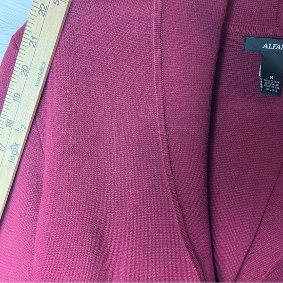 ALFANI 🌹 Cardigan Shrug Jacket in Melbec Burgundy Women’s Size M - Picture 10 of 10